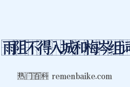 雨阻不得入城和梅岑组词是什么意思的图片